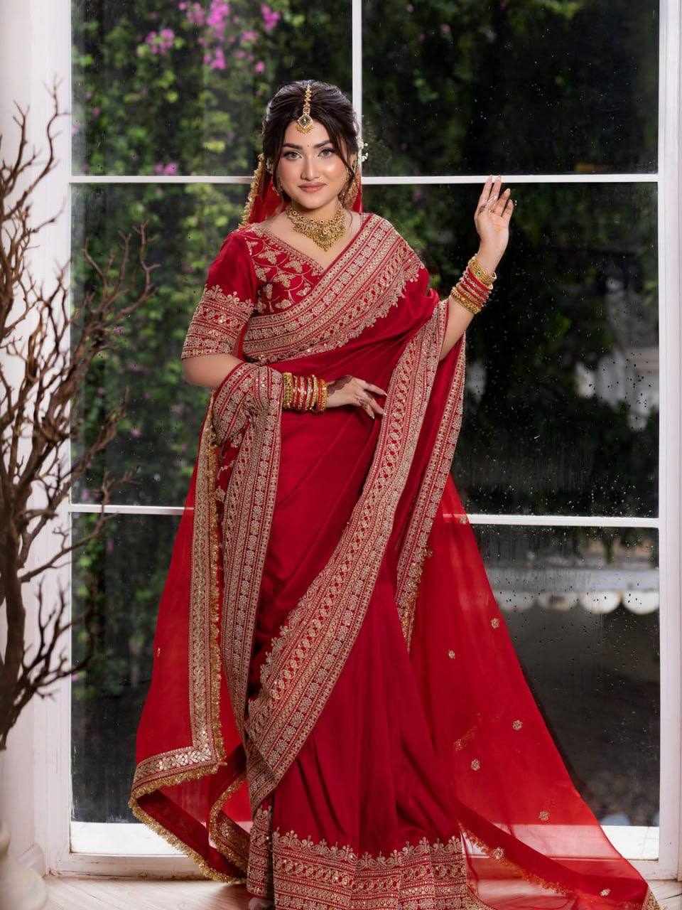 Royal Red Banarasi Silk Saree
